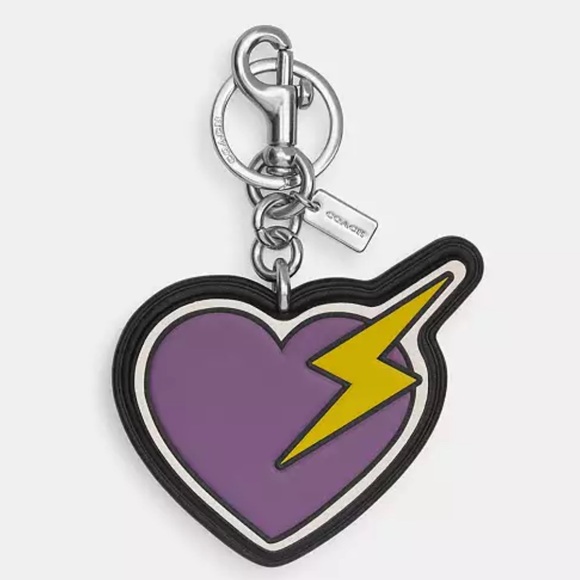 Coach Accessories - Coach Heart And Bolt Bag Charm nwt in packaging